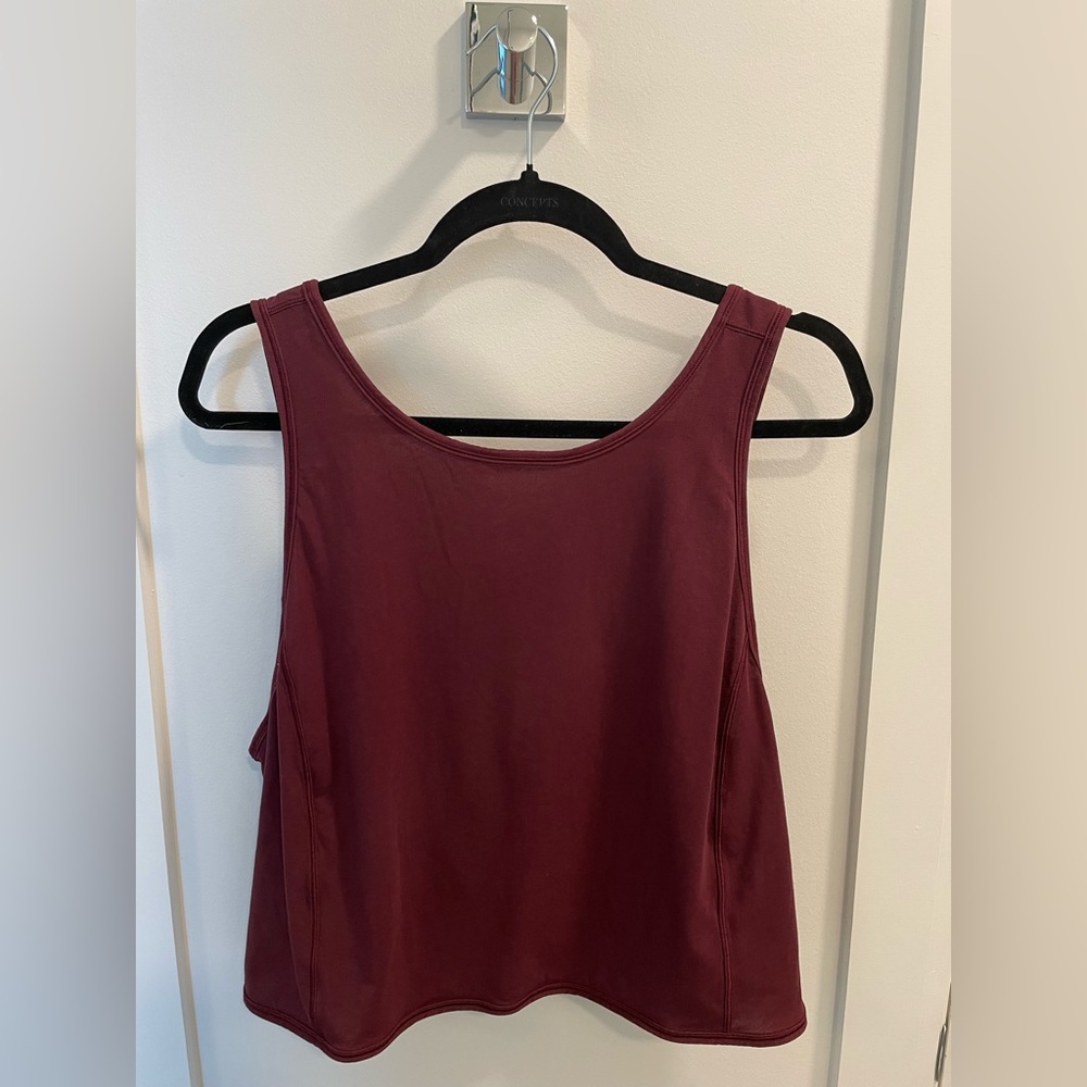 Lululemon Athletica Maroon Twist Back Tank